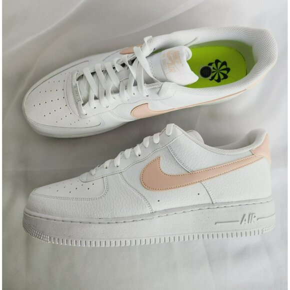13 MEN\'S NIKE AIR FORCE ONE 1 07 NEXT NATURE WHITE / PINK DN1430-106 SNE… main image 5
